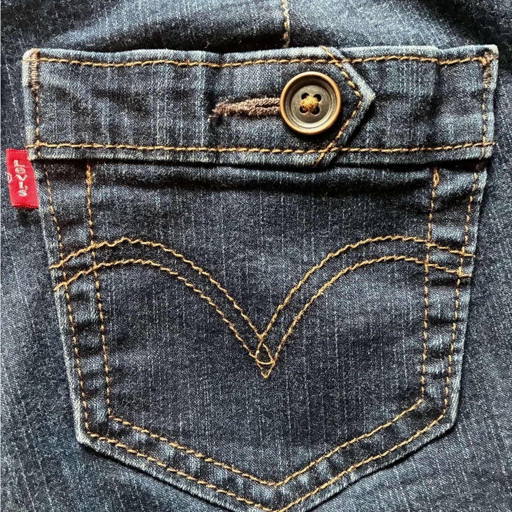 Levi’s Perfectly Slimming Jeans Size 10 Medium Dark Wash Bootcut Y2K - Picture 14 of 14